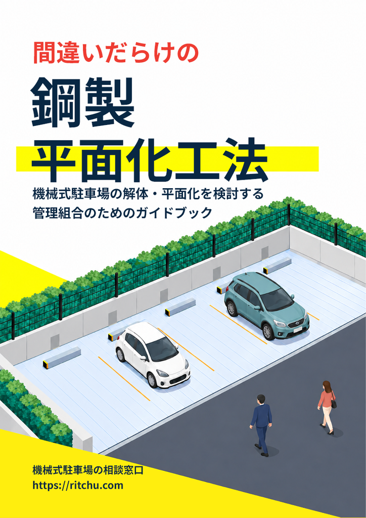 管理組合向け無料冊子「間違いだらけの鋼製平面化工法」の表紙