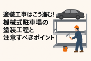 塗装工事はこう進む！機械式駐車場の塗装工程と注意すべきポイント