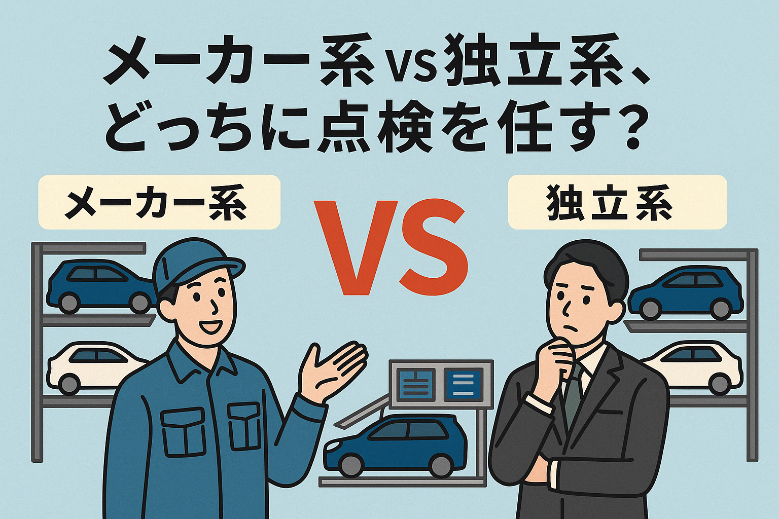 メーカー系 vs 独立系、どっちに点検を任す？マンションの機械式駐車場メンテナンス会社の比較ガイド