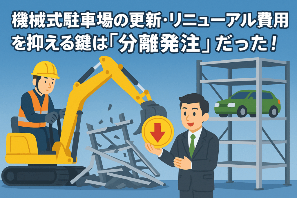 機械式駐車場の更新・リニューアル費用を抑える鍵は「分離発注」だった!
