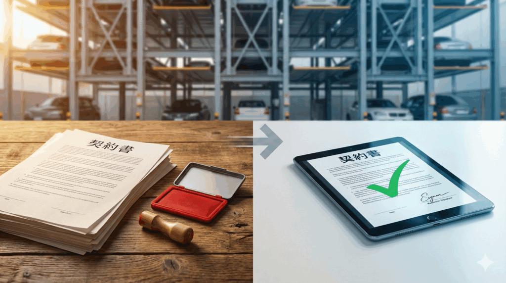 【実録】機械式駐車場の工事契約、「紙」と「電子」どっち？ 理事長様から頂いた3つの疑問