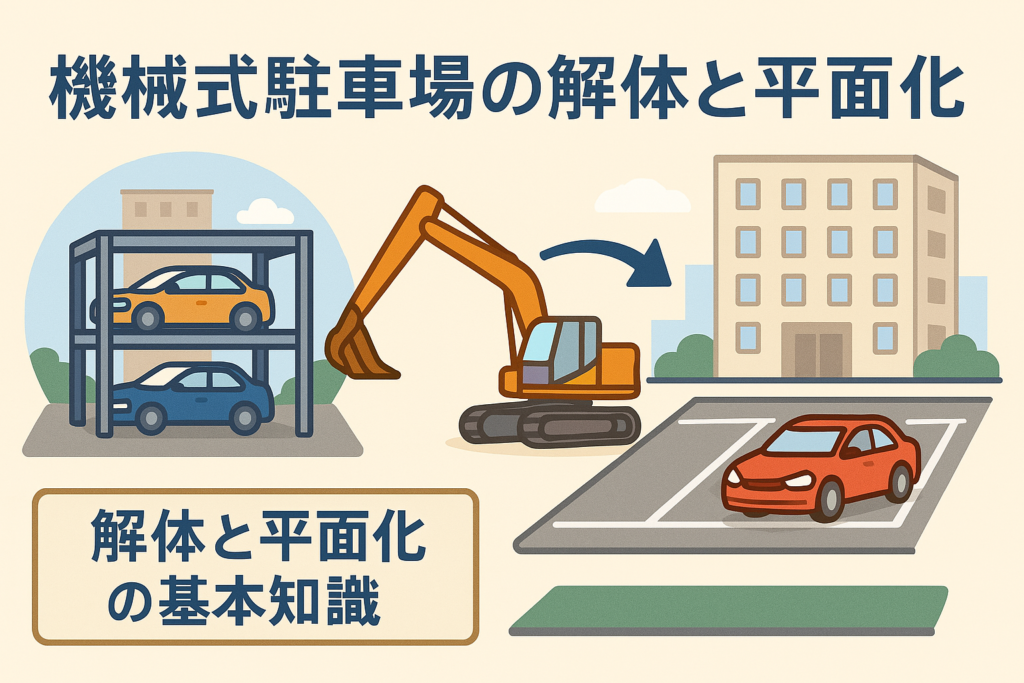 機械式駐車場の解体と平面化の基本知識