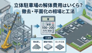 立体駐車場の解体費用はいくら?撤去・平面化の相場と工法別の違い