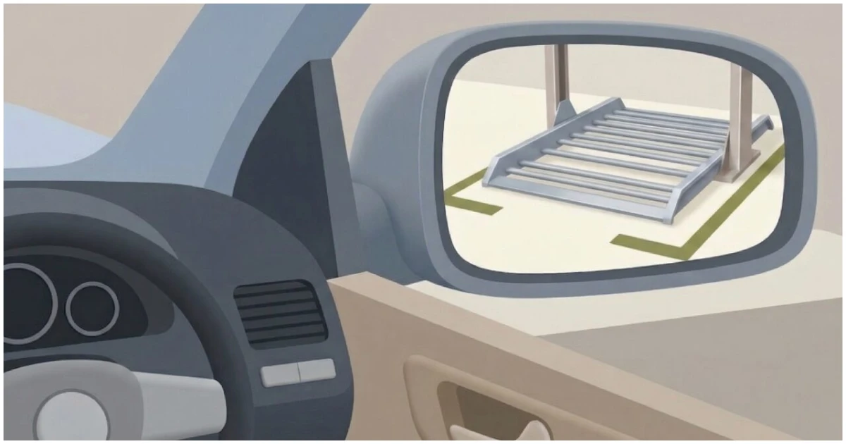 機械式駐車場の車庫入れの練習をイメージした画像