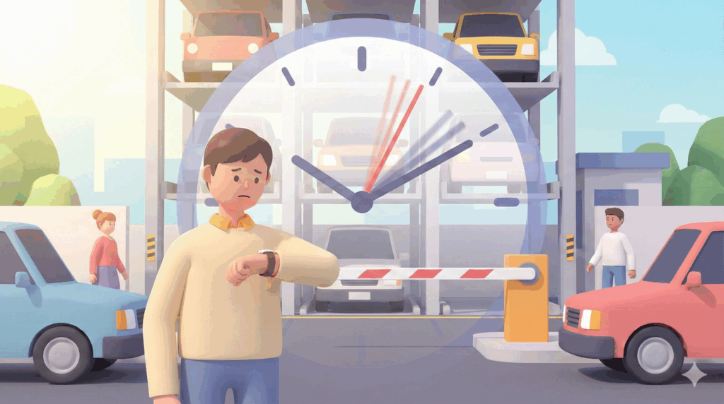 機械式駐車場の「待ち時間」は実際どれくらい？ 朝の通勤ラッシュ時のリアル