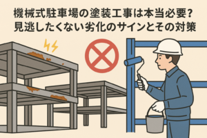 機械式駐車場の塗装工事は本当に必要？見逃したくない劣化のサインとその対策