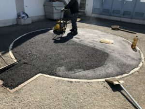 アスファルト舗装転圧